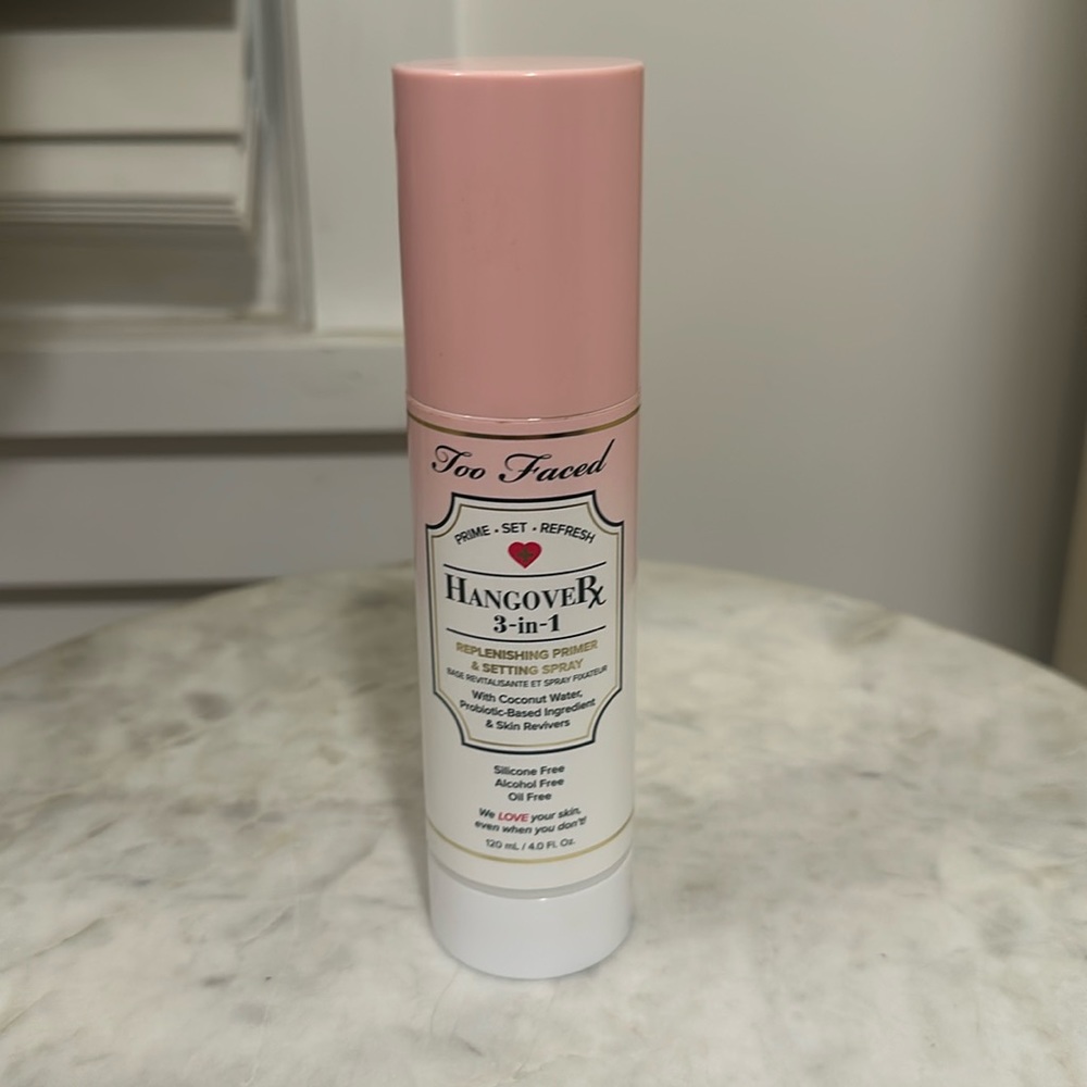 Too Faced HangoveRx 3-in-1 Replenishing Primer and Setting Spray NWOT